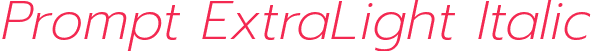 Prompt ExtraLight Italic